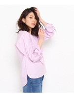 袖リボンコットンブラウス/オフホワイト(003)