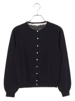 ＜もっと大きなサイズ＞袖パフスリーブガンガンカーディガン/ネイビー