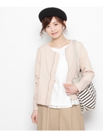 スプリングノーカラーブルゾン/カーキ(027)