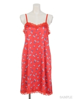 SUNNY CHERRY CAMISOLE ONE-PIECE/RED