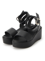 【S】プラットフォームベルトサンダル/ブラック(019)