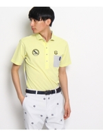 サイド切り替えカノコポロシャツ/レモンイエロー(131)