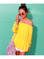 【anap mimpi】袖レースオフショルトップス/WH