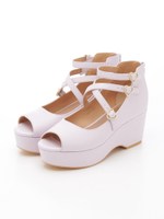 クロスストラップパンプスパンプス/ラベンダー