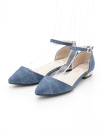 ワンストラップサイドオープンパンプス/BL