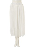 レースデザインミディスカート/ホワイト