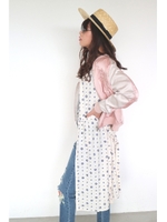 小紋柄ワンピース/シロ1(031)