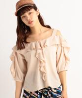 【予約】ラッフルフリルオープンブラウス