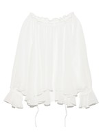 シースルーオフショルダーブラウス/WHT