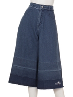 コビニャーカットオフワイドデニムパンツ/ネイビー