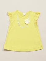 モーチーフネックレスＰＴ付きＡラインＴシャツ/ライトグリーン