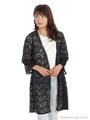 レースロングカーデ　3/クロ