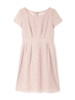 カットジャガードワンピース/ピンク(090)