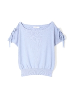 ショルダーリボンスリットニット/ネイビー(120)