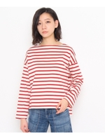 天竺ボーダープルオーバー/レッド(362)