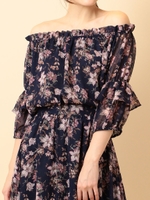 スノーカットフラワーオフショルブラウス/ベージュ