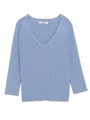 リブニットプルオーバー/BLU