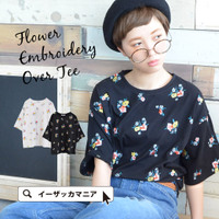 フラワーエンブロイダリー Tシャツ