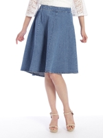 デニムテールヘムスカート/サックス