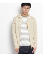 リネンニットジップパーカー/ベージュ(052)