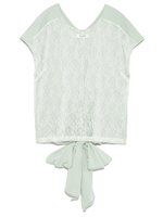 レースコンビリボンプルオーバー/PNK