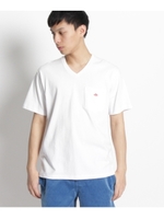 DANTON VネックポケットTシャツ/ホワイト(001)
