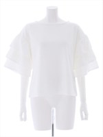 フリルスリーブサカリバトップス/カーキ