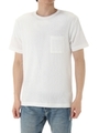 【AZUL by moussy】ハニカムメッシュクルーネック半袖T/WHT