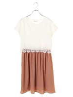 レースドッキングワンピース/ネイビー