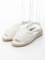 フリンジジュートサンダル/BLACK