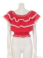 DR frill rococo TOPS/ホワイト