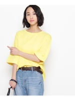 ドロップショルダーベルスリーブカットソー/ブルー(092)