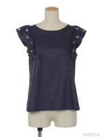 ビジューポイントブラウス/ラベンダー