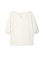 [ウォッシャブル]リヨセル綿ポンチビッグスリーブカットソー/ブラウン(050)