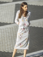 フラワープリントパーカ[SPORTS/スポーツ]【2017SPRING】/L.グレー