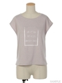 箔メッセージＴシャツ/グレー