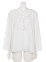 (IMOGENE)レースプルオーバー/WHITE LT