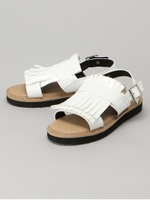 エナメルキルトサンダル/ホワイト