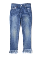 フリンジスキニーデニム/インディゴ1(121)