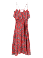 《BLANCHIC》ペイズリープリントワンピース/レッド(100)