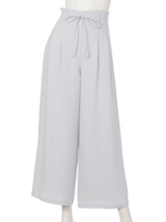 ナローベルト付ハイウエストパンツ/オフホワイト