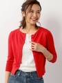 〓●JOC 17 C/NY/S チビカーディガン 7分袖/RED