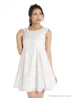 ジューシーフラワーAラインワンピ/ピンク