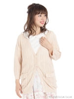 シアーチュニックカーディガン/シロ