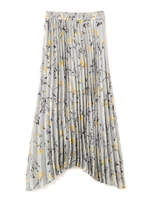 《BLANCHIC》フラワープリーツスカート/グレー(020)