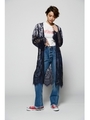 【AZUL by moussy】レースロングカーディガン/NVY