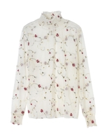 フラワーシースルートップス/ホワイト