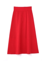 《BLANCHIC》マキシフレアースカート/レッド(100)