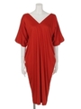 LYOCELL COTTON JERSEY DRESS/RED