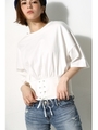 【AZUL by moussy】コルセットプルオーバー/BLK